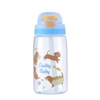 Coupe à paille en plastique écologique 480 ml, réutilisable pour enfants, avec paille