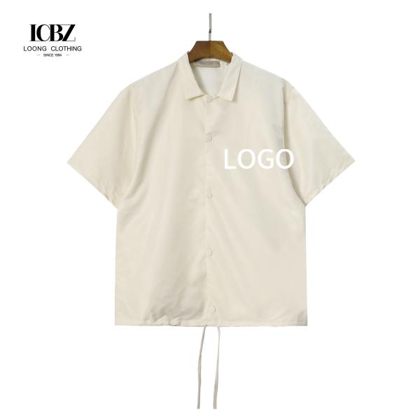 Men's Summer Trend Streetwear Short-sleeved Satin Shirt with Breathable and Loose Fit