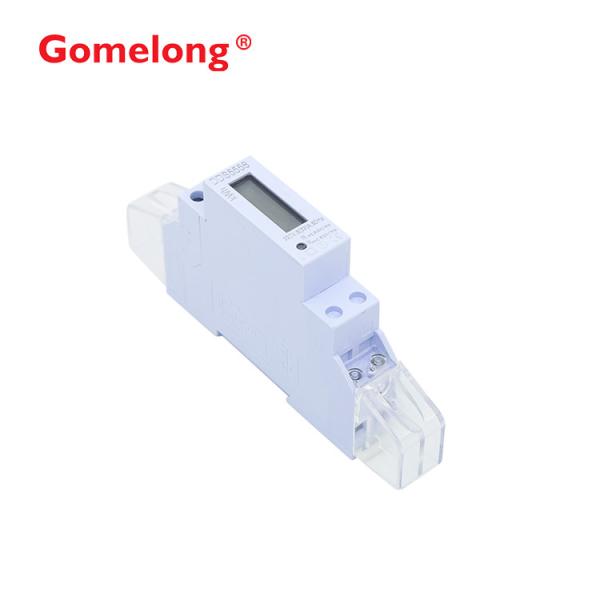 CE Standard 1pole width mini din rail kwh energy meter with super capacitor