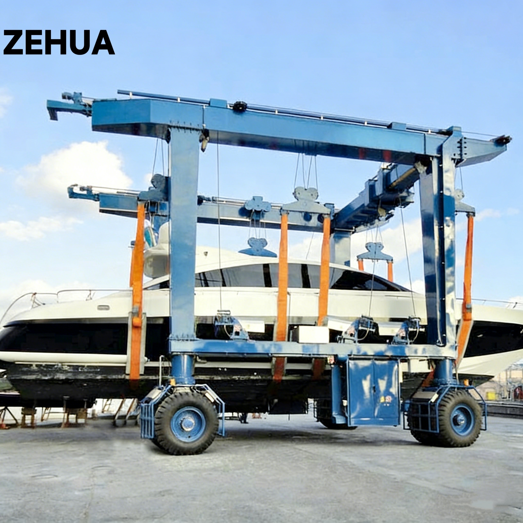 Zehua Heavy Duty Marine Crane 1000 Ton - Specialized for Malaysia Shipyard Boat