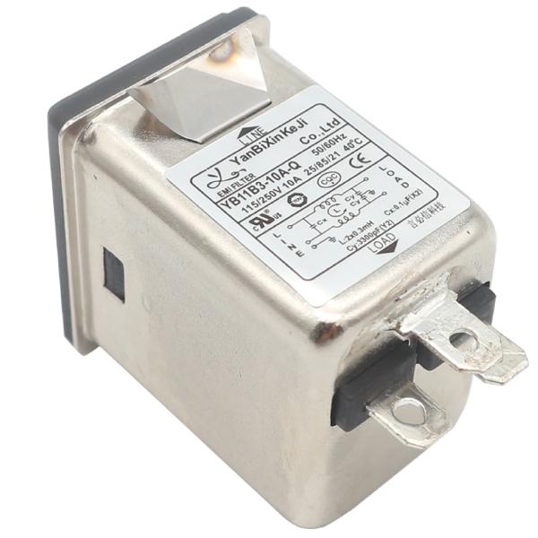 Гнездо входа IEC кнопк-в компактном EMI основ фильтрует 250V для оборудования кофе с переключателем