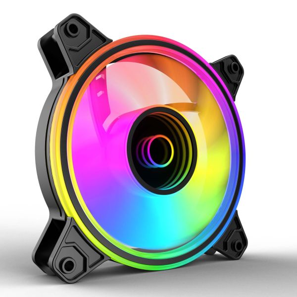 High Quality Axial Airflow Pc Led Light Cooler Fan 1200rpm Computer Case Rgb Fan 120mm Computer Rgb Gaming Cooling Fan