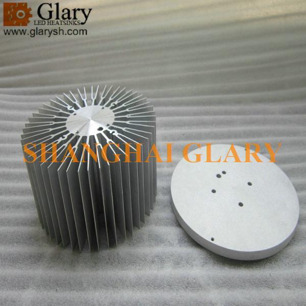 GLR-HS-2300 139mm high power extrusion led heatsink, round aluminum led cooler