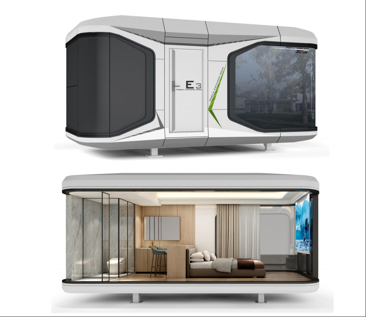 Luxury Space Capsule Hotel Cabin Prefab House with Noted Features