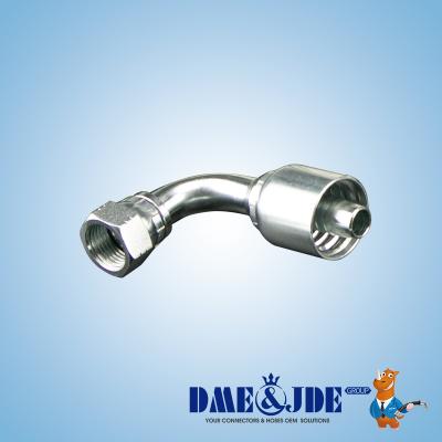 DP4BPF Hydraulic Hose Fittings Insert 45° Elbow BSPP Swivel Female 60°Cone