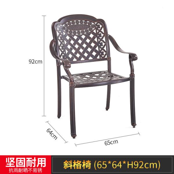 Outdoor Furniture Garden Dining Set Round Cast Aluminum Set with Customizable Options