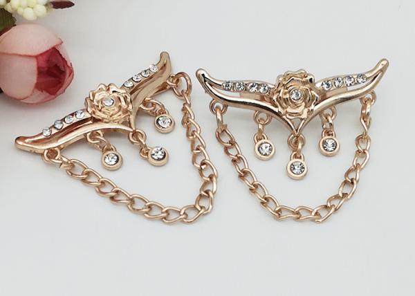 Corrosion Resistant Customized Shoe Accessories Chains For Gifts Shoe , Ladies Shoe