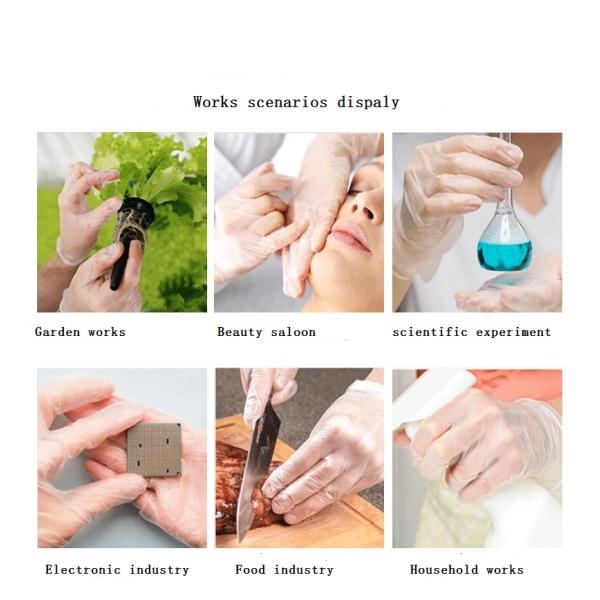 Waterproof Vinyl Disposable Gloves Powder Free 12 Inches Vinyl Exam Gloves Large