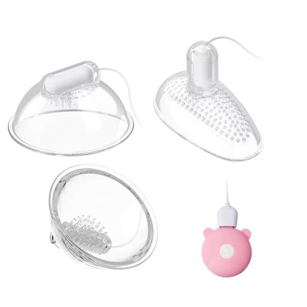 Woman Nipple Suction Cup USB Waterproof Breast Massage Vibrator Remote Control