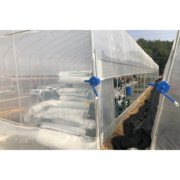 Agriculture High Tunnel Greenhouse Heat Preservation / Rain Protection Walk In Greenhouse