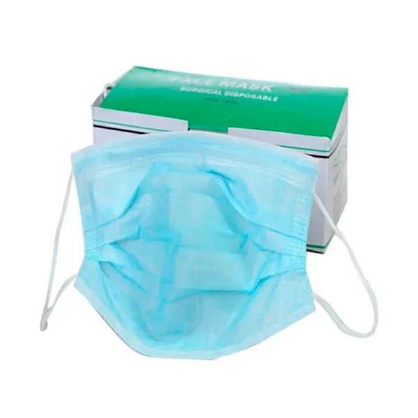 Blue White Antiviral Face Mask Surgical Disposable 3 Ply Dust Mask For Hospital