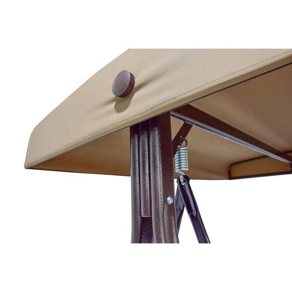 200*124*170cm Garden Decorations Outdoor Cushioned Bench Bed with Canopy Pergola Gazebo