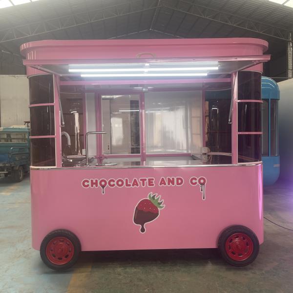 Mobile Coffee Milk Tea Soybean Milk Fresh Juice Vegetable Fruit Salad Car Trolley with 1