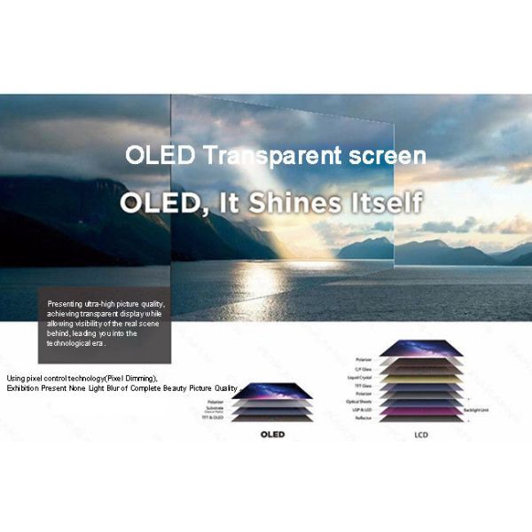 UHD Transparent OLED Display Small See Through OLED Multi Touch