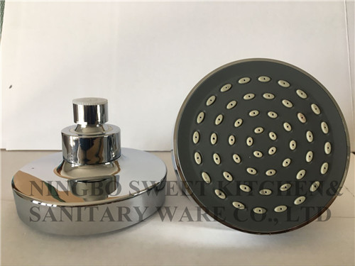 ABS plastic material 4inch round chrome plating shower head top shower rain shower wholesale