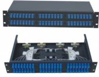 48 ports Rack-Mount  19'' 2U Fiber Optic Patch Panel for SC/UPC adapter terminal box black cold-roll steel sheet