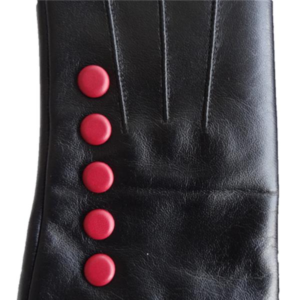 Genuine Women'S Winter Driving Gloves , Leather Ladies Dress Gloves With 5 Buttons
