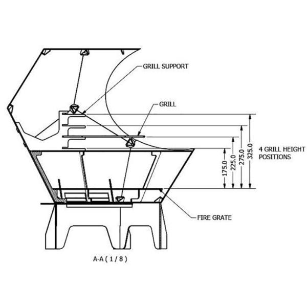 Home Party Use Customizable BBQ Charcoal Grill 4mm Thickness