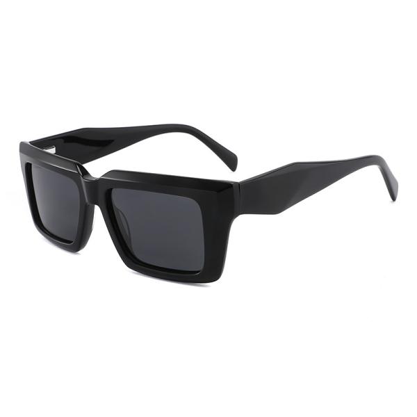 Cores grossas unisex do quadro dois de TAC Lens Square Acetate Sunglasses
