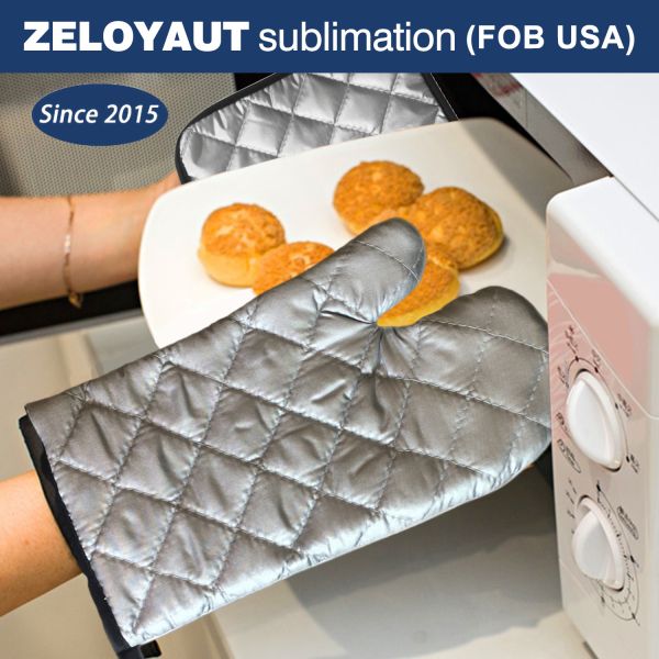 ZELOYAUT Sublimation Blanks Oven Gloves, Oven Mitts and Pot Holder Set for Sublimation, Home Using Sublimation Crafts