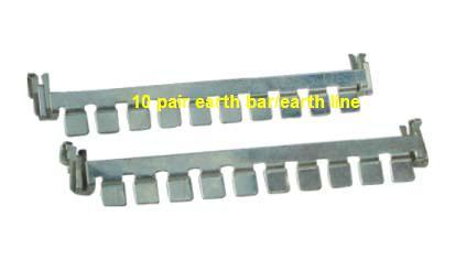 Earth contact clip and earth plug for krone lsa modules