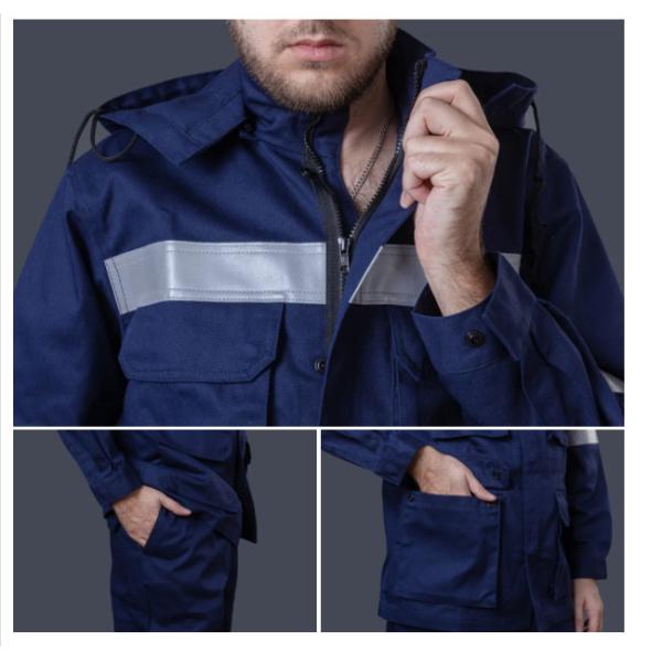 el trabajo impermeable de la seguridad de la resistencia de desgaste 115gsm uniforma las batas de la seguridad para los trabajadores