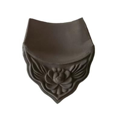 Unglazed Buddhist Temple Chinese Grey Clay Roof Tile Eco Friendly Long Lasting For Classic Architecture