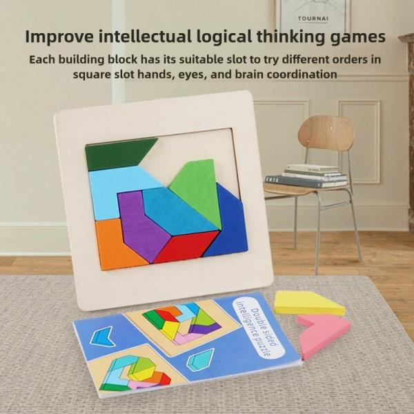 Wholesale New Product Colorful Shape Matching Board Wooden Puzzle Board Montessori Educational Toy for Kids