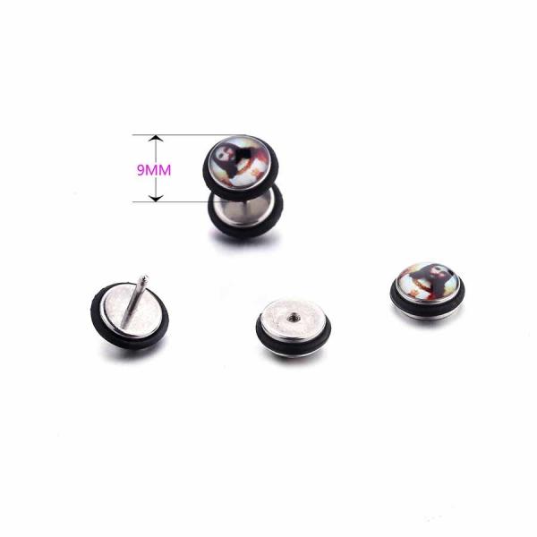 Europe men round cool stud earrings stainless steel stud earrings for sale