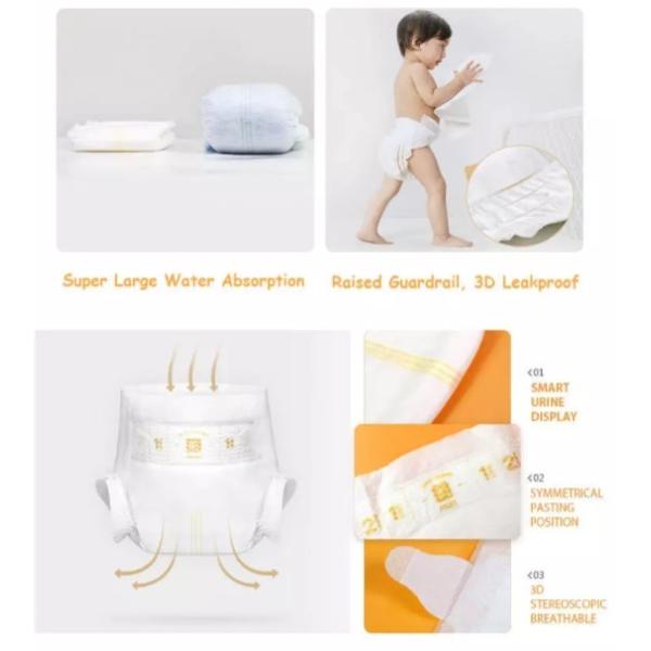 Unisex Healthy Non Woven Fabric Baby Pull Up Diapers