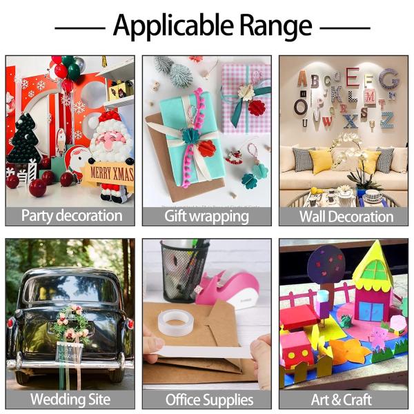 Acrylic Adhesive Double Coated Tissue Tape , Paper Masking Tape Various Sizes