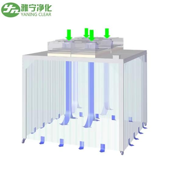 Laboratory Clean Room ISO GMP Modular Dust Free Clean Room Modular PVC Soft Wall Panel  Assembly FFU Ceiling Clean Booth