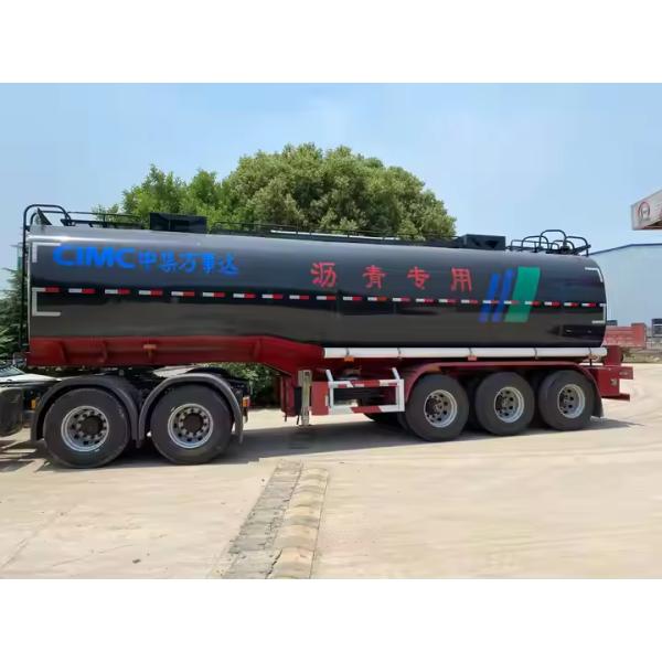 CIMC 3 ejes Acero de carbono 40KL 36cbms Pavimento Petróleo Asfalto Bitumen Aceite de palma Tanque de combustible