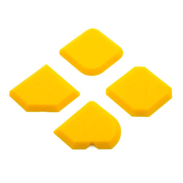Popular Yellow Sealant Profile Tool Caulk Finishing Spatula 4pcs Per Bag Packing