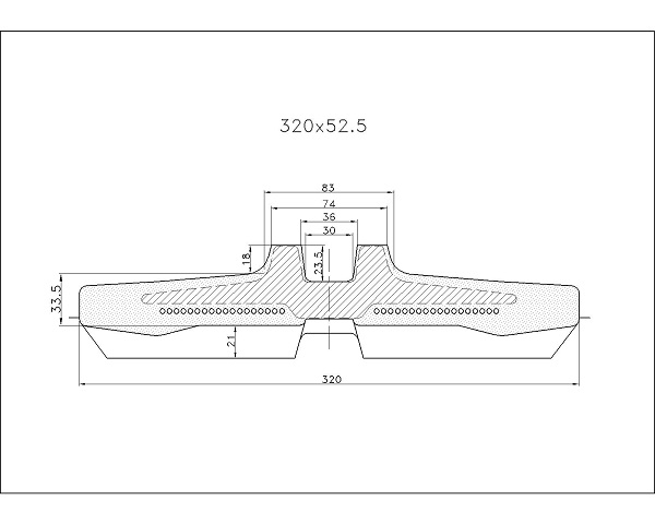 excavatrice en caoutchouc large Tracks Bobcat Replacement Tracks de 320mm 80 liens