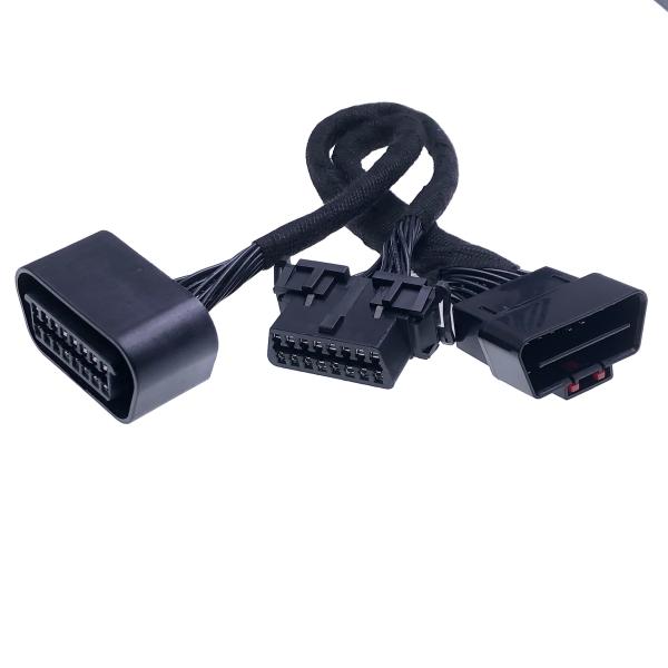 Offer Drawing Custom J1962 Car OBD II 16 Pin OBDII Y Splitter Extension Wire Harness OBD2 16pin Diagnostic Adapter Cable