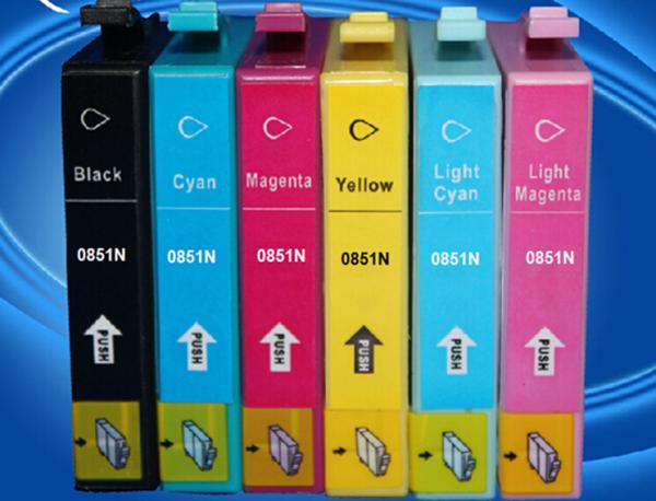 100% Brand New for epson T0851-T0856 T0851N-T0856N Ink Cartridges T0851N for Epson Stylus T60 Stylus Photo 1390