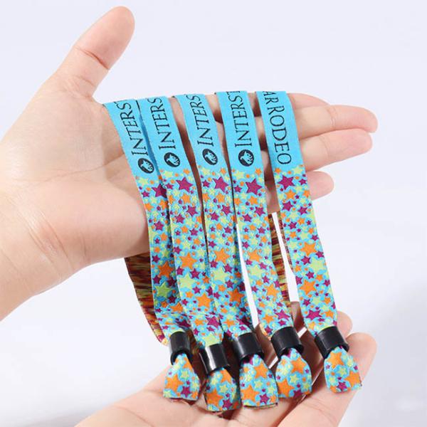 Fabric Woven Wrist Bands Logo Customized Event Bracelets for Promotion