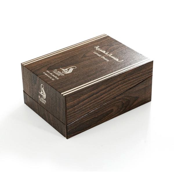 Custom Luxury Wood Grain Glossy Wooden Gift Packaging Perfume Box