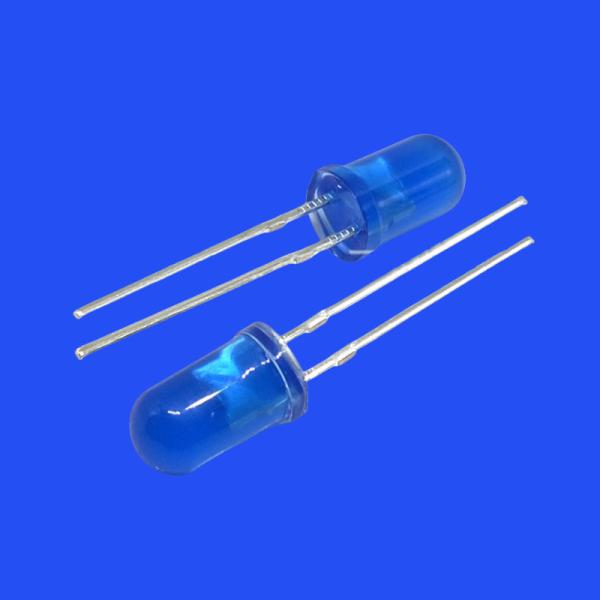 5mm Tintura de cor azul 460-470nm Cabeça redonda com flange 400-600mcd