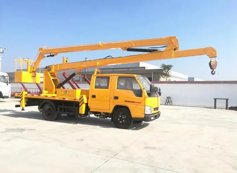 Jmc 4X2 6 Wheeler Overhead Working Truck , Aerial Work Platform Manlift Bucket Truck