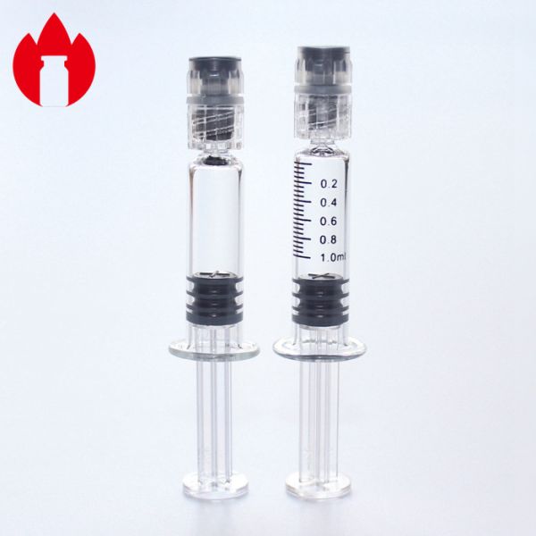 Cosmetic Luer Lock Syringe , 1Ml Prefilled Syringe 5.0 Neutral Borosilicate Glass Material
