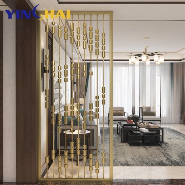 Customized Metal Room Dividers Decorative Luxury Stainless Steel For Hotel Living Room Bedroom