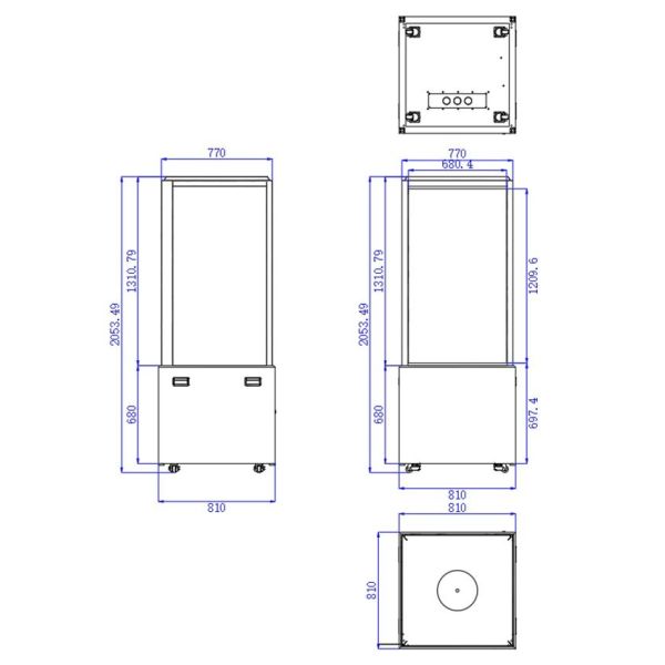 55 Inch OLED Self-luminous Window System HDR Support Cultural Relics OLED Transparent Display Showcase