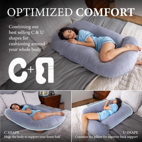 Marine Pattern Pregnancy Pillows U-Shape Full Body Pillow for Maternity Sleeping 1.5-2 Kg