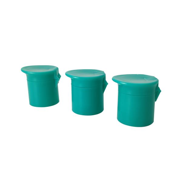 Green PP 15/415 Plastic Bottle Flip Top Cap For Makeup Remover