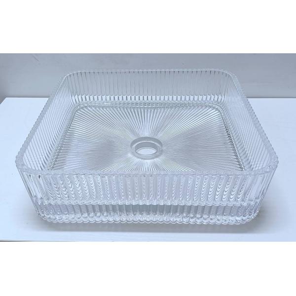 Прозрачные стеклянные столешничные раковины для ванной комнаты без перетока