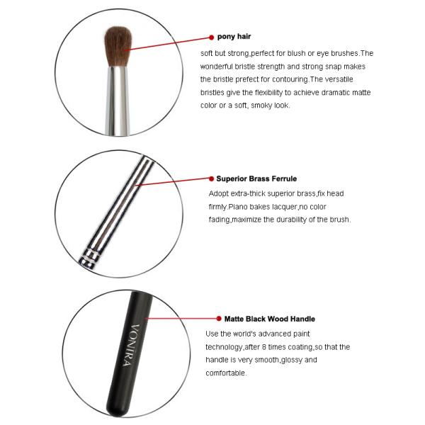 De alta calidad popular por todo cepillo de mezcla del maquillaje con el pelo fino suave del potro