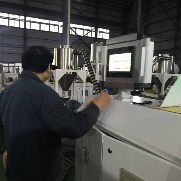 Shenzhen HYPET PVC Pelletizing Line With Twin Conic Extruder / PVC Granules Making With Conic Twin Screw Extruder Machine