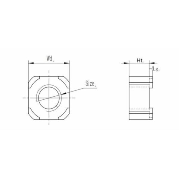 Тип сварки гаек M4-M8 легированной стали ранга 4,8 для конструкции